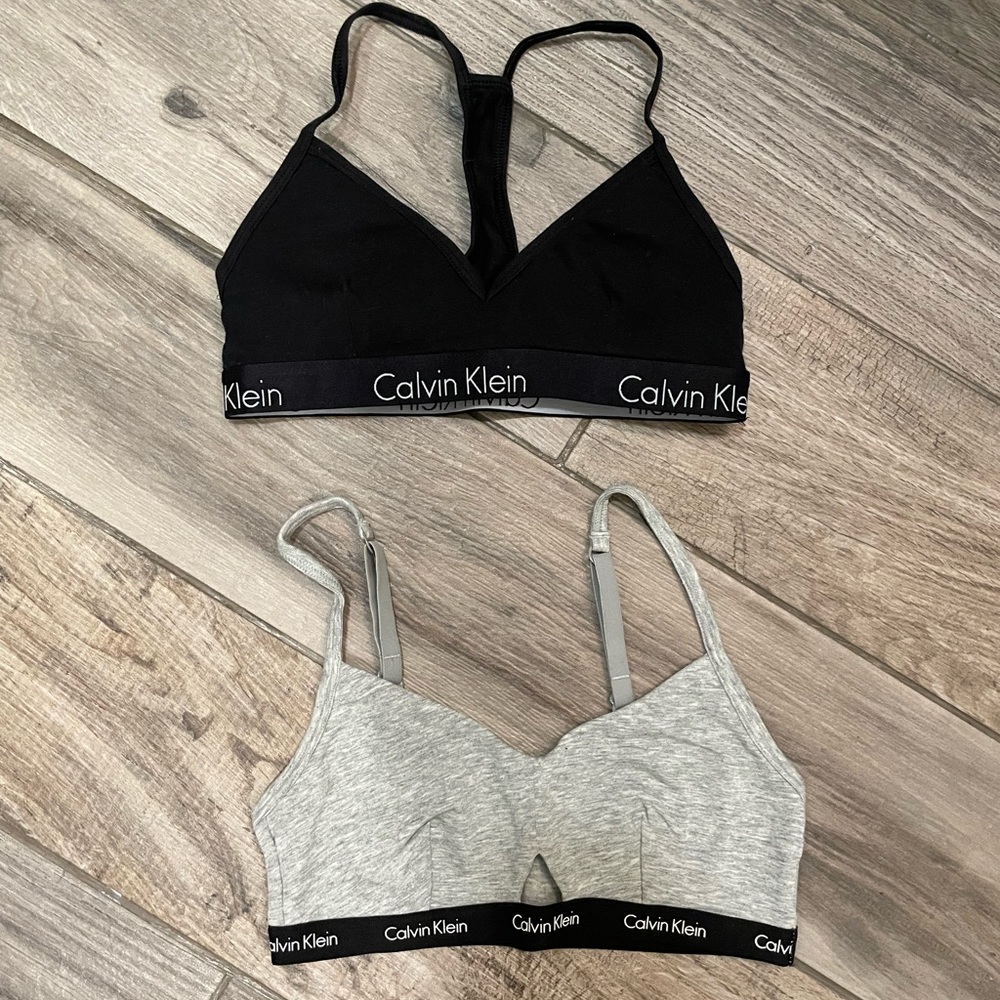 BNWOT Black and Gray Calvin Klein Bralette Bundle